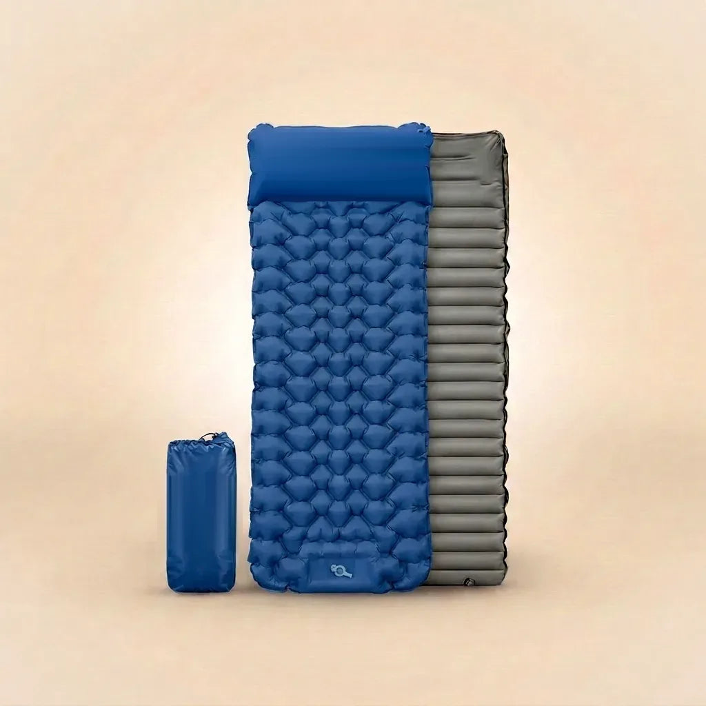 Dorphée Air PRO bleu avec oreiller et sac de transport
