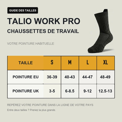 Guide des tailles Talio Work PRO