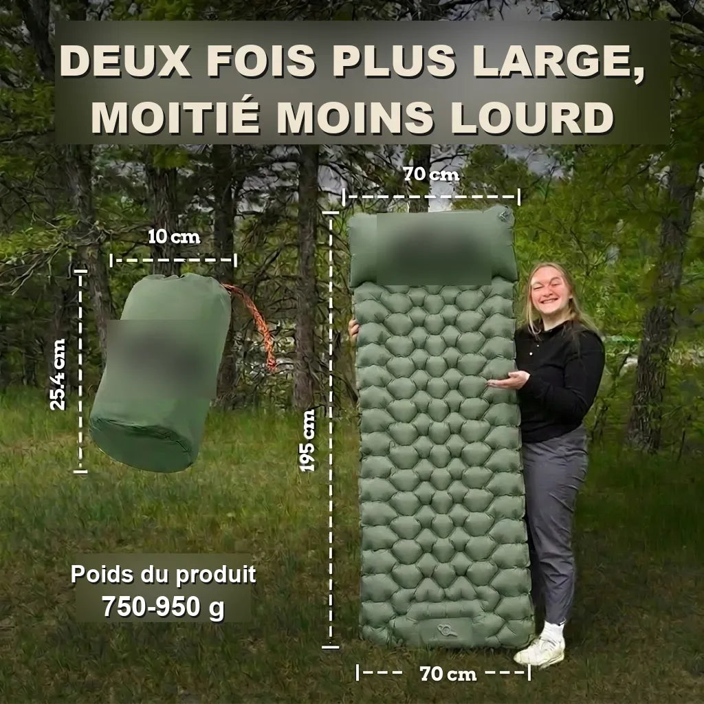 Deux fois plus large, moitie moins lourd