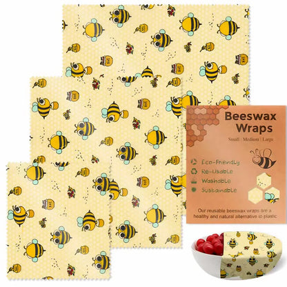 Emballage alimentaire Beeswax – Réutilisable (lot de 3)