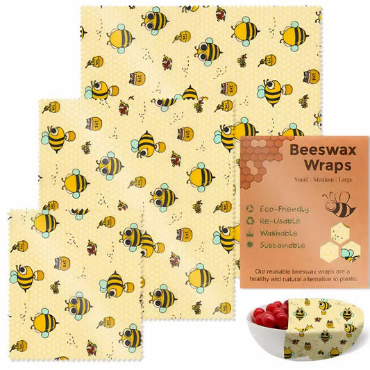 Emballage alimentaire Beeswax – Réutilisable (lot de 3)