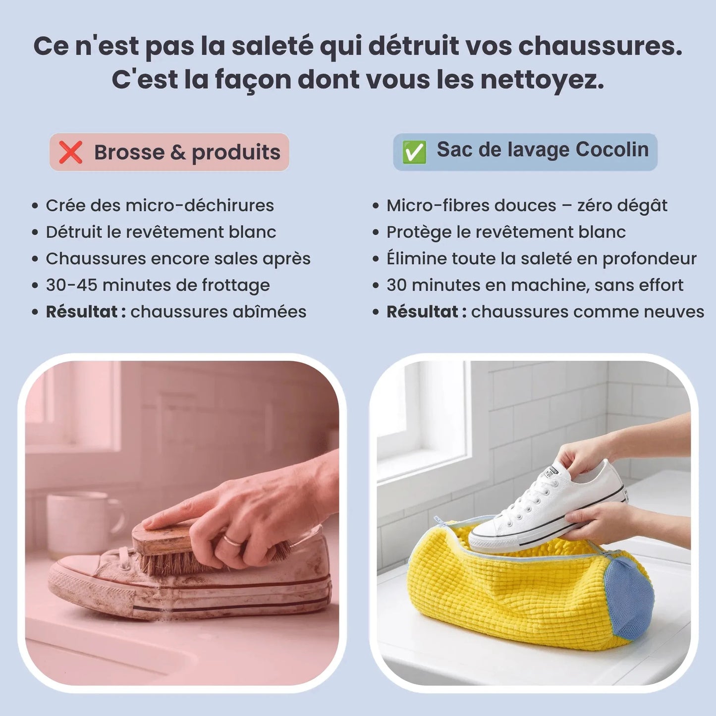 Cocolin™ - Sac de Lavage pour Chaussures
